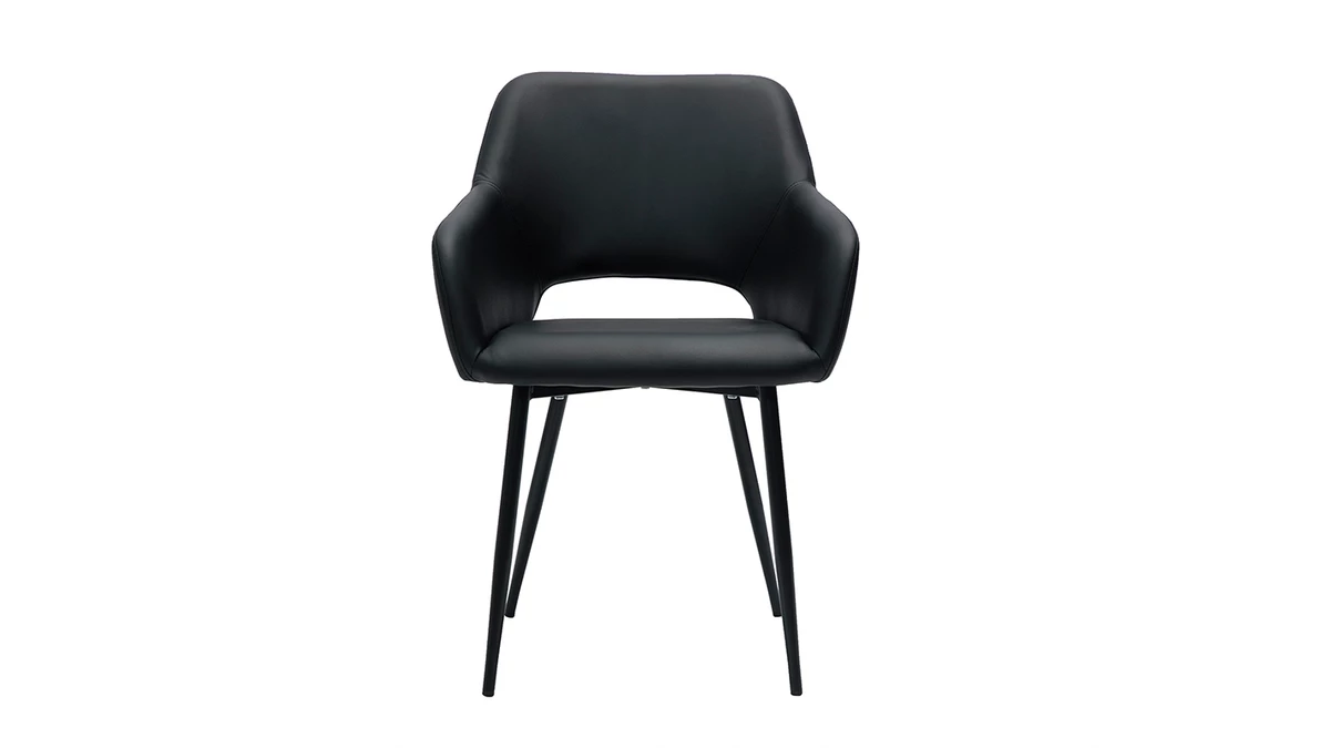 Chaises Noires (lot De 2) LAURETTE 4 Chaises Noires (lot De 2) LAURETTE – Image 2