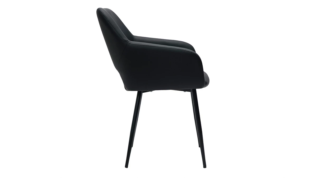 Chaises Noires (lot De 2) LAURETTE 6 Chaises Noires (lot De 2) LAURETTE – Image 4