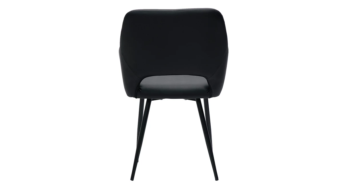 Chaises Noires (lot De 2) LAURETTE 7 Chaises Noires (lot De 2) LAURETTE – Image 5
