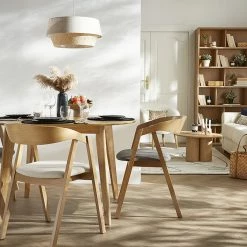 Chaises Scandinaves En Bois Clair Chêne Massif Et Tissu Gris (lot De 2) LOVA -Canapé Soldes chaises scandinaves en bois clair chene massif et tissu gris lot de 2 lova 53662 63d7dc75ee1a7 1200 675