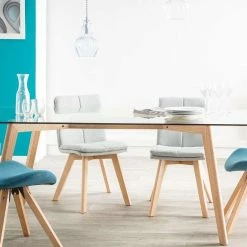 Chaises Scandinaves En Tissu Naturel Et Bois Clair Massif (lot De 2) THEA -Canapé Soldes chaises scandinaves en tissu naturel et bois clair massif lot de 2 thea 42351 61a8b5b92ee43 1200 675