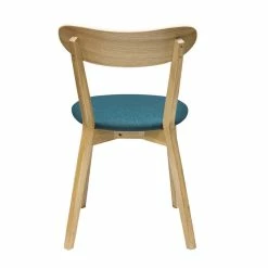 Chaises Vintage Bois Clair Chêne Et Tissu Bleu Paon (lot De 2) DOVE -Canapé Soldes chaises vintage bois clair chene et tissu bleu paon lot de 2 dove 51755 62502d602e6ca 1200 675