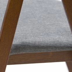 Chaises Vintage Bois Massif Teinté Noyer Et Tissu Gris (lot De 2) LOVA -Canapé Soldes chaises vintage bois massif teinte noyer et tissu gris lot de 2 lova 53660 63b3f357221bb 1200 675