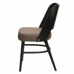 Chaises Vintage Bois Noir Et Tissu Marron (lot De 2) EDITO -Canapé Soldes chaises vintage bois noir et tissu marron lot de 2 edito 52644 636927c157810 1200 675