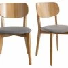 Chaises Vintage En Bois Chêne Clair Et Assise En Tissu Gris Clair (lot De 2) LUCIA -Canapé Soldes chaises vintage en bois chene clair et assise en tissu gris clair lot de 2 lucia 50033 608fc1840f25f 1200 675