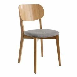 Chaises Vintage En Bois Chêne Clair Et Assise En Tissu Gris Clair (lot De 2) LUCIA -Canapé Soldes chaises vintage en bois chene clair et assise en tissu gris clair lot de 2 lucia 50033 608fc1aac5bbc 1200 675