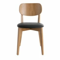 Chaises Vintage En Bois Clair Chêne Et Assise Noire (lot De 2) LUCIA -Canapé Soldes chaises vintage en bois clair chene et assise noire lot de 2 lucia 51051 61dea47c6b0b9 1200 675