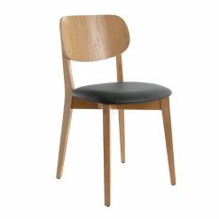 Chaises Vintage En Bois Clair Chêne Et Assise Noire (lot De 2) LUCIA -Canapé Soldes chaises vintage en bois clair chene et assise noire lot de 2 lucia 51051 61dea47dec61c 1200 675