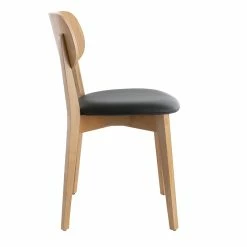 Chaises Vintage En Bois Clair Chêne Et Assise Noire (lot De 2) LUCIA -Canapé Soldes chaises vintage en bois clair chene et assise noire lot de 2 lucia 51051 61dea48090863 1200 675