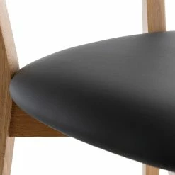 Chaises Vintage En Bois Clair Chêne Et Assise Noire (lot De 2) LUCIA -Canapé Soldes chaises vintage en bois clair chene et assise noire lot de 2 lucia 51051 61dea485ae43e 1200 675