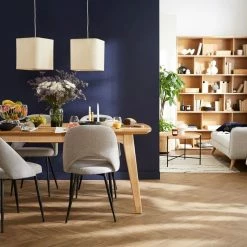 Chaises Vintage En Tissu Effet Velours Texturé Gris Et Métal Noir (lot De 2) COSETTE -Canapé Soldes chaises vintage en tissu effet velours texture gris et metal noir lot de 2 cosette 52079 63454b03ba3ab 1200 675