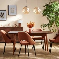 Chaises Vintage En Tissu Effet Velours Texturé Terre Brûlée Et Métal Noir (lot De 2) COSETTE -Canapé Soldes chaises vintage en tissu effet velours texture terre brulee et metal noir lot de 2 cosette 52077 634d71d4014ea 1200 675