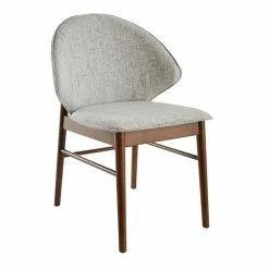 Chaises Vintage En Tissu Gris Clair Et Bois Foncé (lot De 2) SPIKE -Canapé Soldes chaises vintage en tissu gris clair et bois fonce lot de 2 spike 52950 6329931134835 1200 675