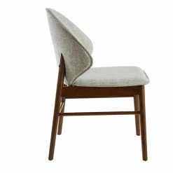 Chaises Vintage En Tissu Gris Clair Et Bois Foncé (lot De 2) SPIKE -Canapé Soldes chaises vintage en tissu gris clair et bois fonce lot de 2 spike 52950 632993130c027 1200 675