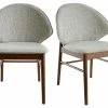 Chaises Vintage En Tissu Gris Clair Et Bois Foncé (lot De 2) SPIKE -Canapé Soldes chaises vintage en tissu gris clair et bois fonce lot de 2 spike 52950 632993240e262 1200 675