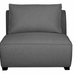 Chauffeuse 1 Place Design En Tissu Gris Anthracite PLURIEL