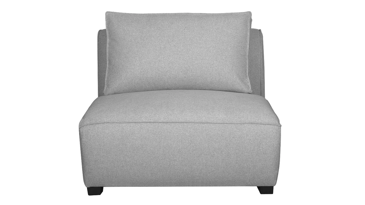 Chauffeuse 1 Place Design En Tissu Gris Clair PLURIEL 3 Chauffeuse 1 Place Design En Tissu Gris Clair PLURIEL