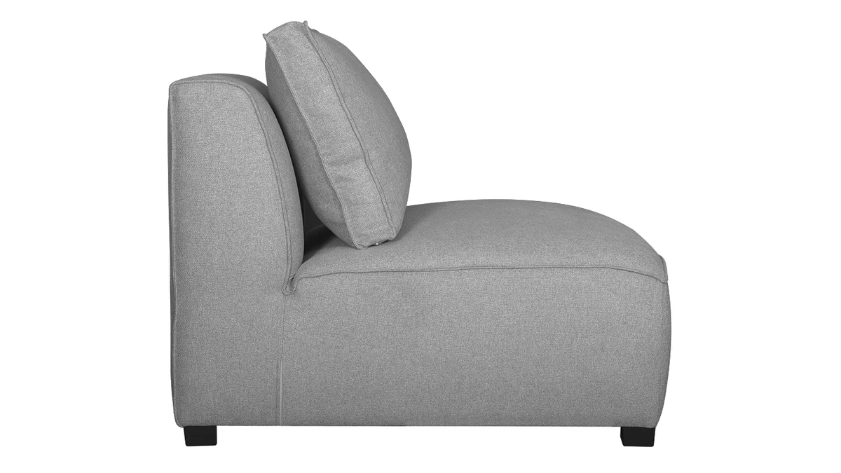 Chauffeuse 1 Place Design En Tissu Gris Clair PLURIEL 5 Chauffeuse 1 Place Design En Tissu Gris Clair PLURIEL – Image 3