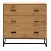 Commode 3 Tiroirs Finition Bois Clair Chêne Et Métal Noir L100 Cm LOVATO -Canapé Soldes commode 3 tiroirs finition bois clair chene et metal noir l100 cm lovato 53647 63d8ec753bc7d 1200 675