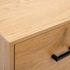 Commode 3 Tiroirs Finition Bois Clair Chêne Et Métal Noir L100 Cm LOVATO -Canapé Soldes commode 3 tiroirs finition bois clair chene et metal noir l100 cm lovato 53647 63d8ecdfcaac2 1200 675