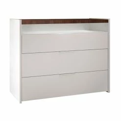 Commode Design Blanche 3 Tiroirs L110 Cm VERDI