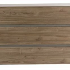 Commode Design Finition Bois Foncé 3 Tiroirs L111 Cm ODE