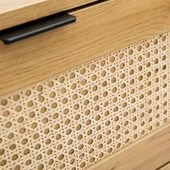 Commode En Bois Clair, Cannage De Rotin Et Métal Noir 3 Tiroirs L100 Cm MANILLE -Canapé Soldes commode en bois clair cannage de rotin et metal noir 3 tiroirs l100 cm manille 53635 63ac2abe4203a 1200 675