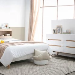 Commode Scandinave Finition Blanc Brillant Laqué 6 Tiroirs L160 Cm MELKA -Canapé Soldes commode scandinave finition blanc brillant laque 6 tiroirs l160 cm melka 32037 5c9a3333b7f43 1200 675