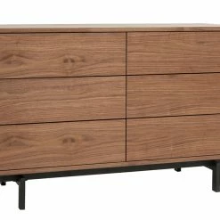 Commode Vintage Bois Foncé Noyer Et Métal Noir 6 Tiroirs L120 Cm MANNY -Canapé Soldes commode vintage bois fonce noyer et metal noir 6 tiroirs l120 cm manny 51819 62e8fd20cf290 1200 675