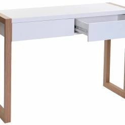 Console Design Blanche Et Bois Chêne 2 Tiroirs L120 Cm ARMEL -Canapé Soldes console design blanche et bois chene 2 tiroirs l120 cm armel 32984 5c1a78054e720 1200 675