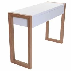 Console Design Blanche Et Bois Chêne 2 Tiroirs L120 Cm ARMEL -Canapé Soldes console design blanche et bois chene 2 tiroirs l120 cm armel 32984 5c1a78083ad23 1200 675