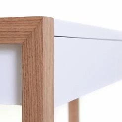 Console Design Blanche Et Bois Chêne 2 Tiroirs L120 Cm ARMEL -Canapé Soldes console design blanche et bois chene 2 tiroirs l120 cm armel 32984 5c1a780daa67a 1200 675