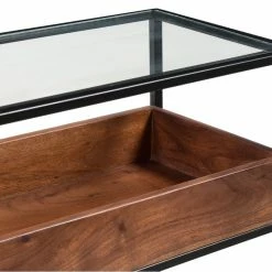 Console En Métal Noir Avec Plateau Verre Et Casier Bois Massif L100 Cm HAORA -Canapé Soldes console en metal noir avec plateau verre et casier bois massif l100 cm haora 52049 63c010946e80f 1200 675