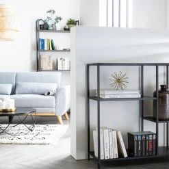 Console Ouverte Design En Métal Noir L80 Cm PODIUM -Canapé Soldes console ouverte design en metal noir l80 cm podium 48023 5f18562f78bde 1200 675