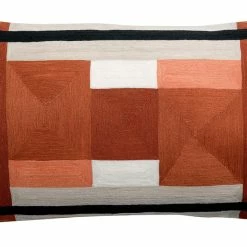 Coussin à Motifs Brodé Rouge 40 X 65 Cm KUBY