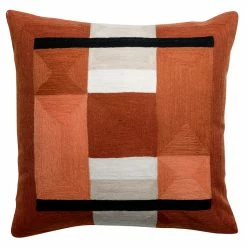 Coussin à Motifs Brodé Rouge 45 X 45 Cm KUBY