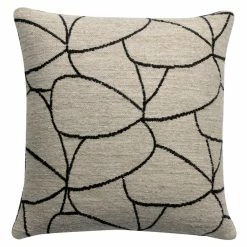 Coussin à Motifs écru Et Noir 45 X 45 Cm LYS
