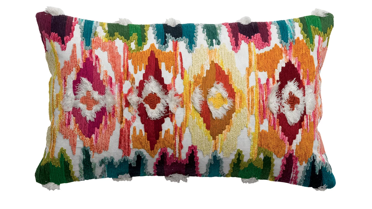 Coussin à Motifs Multicolore 30 X 50 Cm GANA