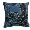Coussin Brodé Bleu En Coton Motif Végétal (45 X 45 Cm) NATURA