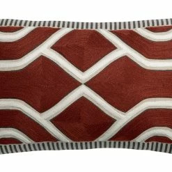 Coussin Brodé Ethnique Caramel 30 X 50 Cm YELO