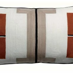 Coussin Brodé Rouge 40 X 65 Cm YOGI