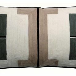 Coussin Brodé Vert 40 X 65 Cm YOGI