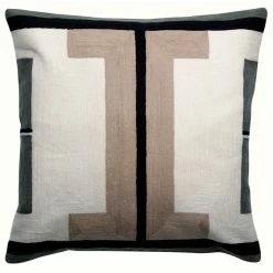 Coussin Brodé Vert 45 X 45 Cm YOGI