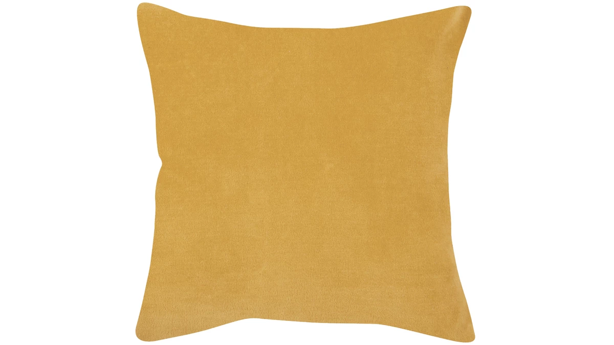 Coussin En Velours Jaune 45 X 45 Cm VELUTO 3 Coussin En Velours Jaune 45 X 45 Cm VELUTO