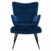 Fauteuil Avec Repose-pieds Design En Tissu Velours Bleu Foncé Et Métal Noir MOOD - Miliboo & Stéphane Plaza -Canapé Soldes fauteuil avec repose pieds design en tissu velours bleu fonce et metal noir mood miliboo et stephane plaza 47184 5dcab12565b99 1200 675