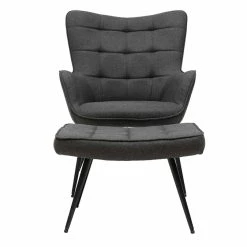 Fauteuil Avec Repose-pieds Gris MOOD - Miliboo & Stéphane Plaza