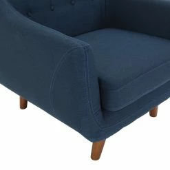 Fauteuil Déhoussable En Tissu Bleu Foncé Et Bois Foncé YNOK -Canapé Soldes fauteuil dehoussable en tissu bleu fonce et bois fonce ynok 33597 5bb373f8b2e06 1200 675