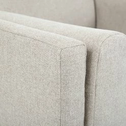 Fauteuil Design En Tissu Beige Naturel, Bois Noir Et Métal Doré STING -Canapé Soldes fauteuil design en tissu beige naturel bois noir et metal dore sting 53963 63d38a58ee913 1200 675