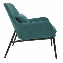 Fauteuil Design En Tissu Effet Velours Bleu Canard Et Métal Noir MAXINE -Canapé Soldes fauteuil design en tissu effet velours bleu canard et metal noir maxine 51840 62d5179047781 1200 675