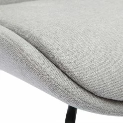 Fauteuil Design En Tissu Effet Velours Texturé Gris Clair Et Métal Noir GILLY -Canapé Soldes fauteuil design en tissu effet velours texture gris clair et metal noir gilly 49187 611a7bf510670 1200 675